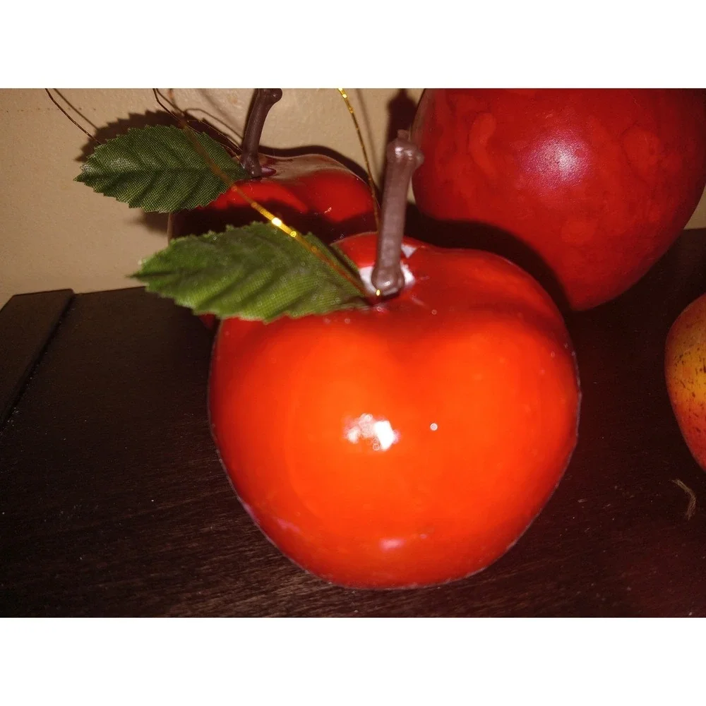 Artificial Faux Realistic Apples Lot Of‎ 10 Fake Fruit Table Home Decor Fall